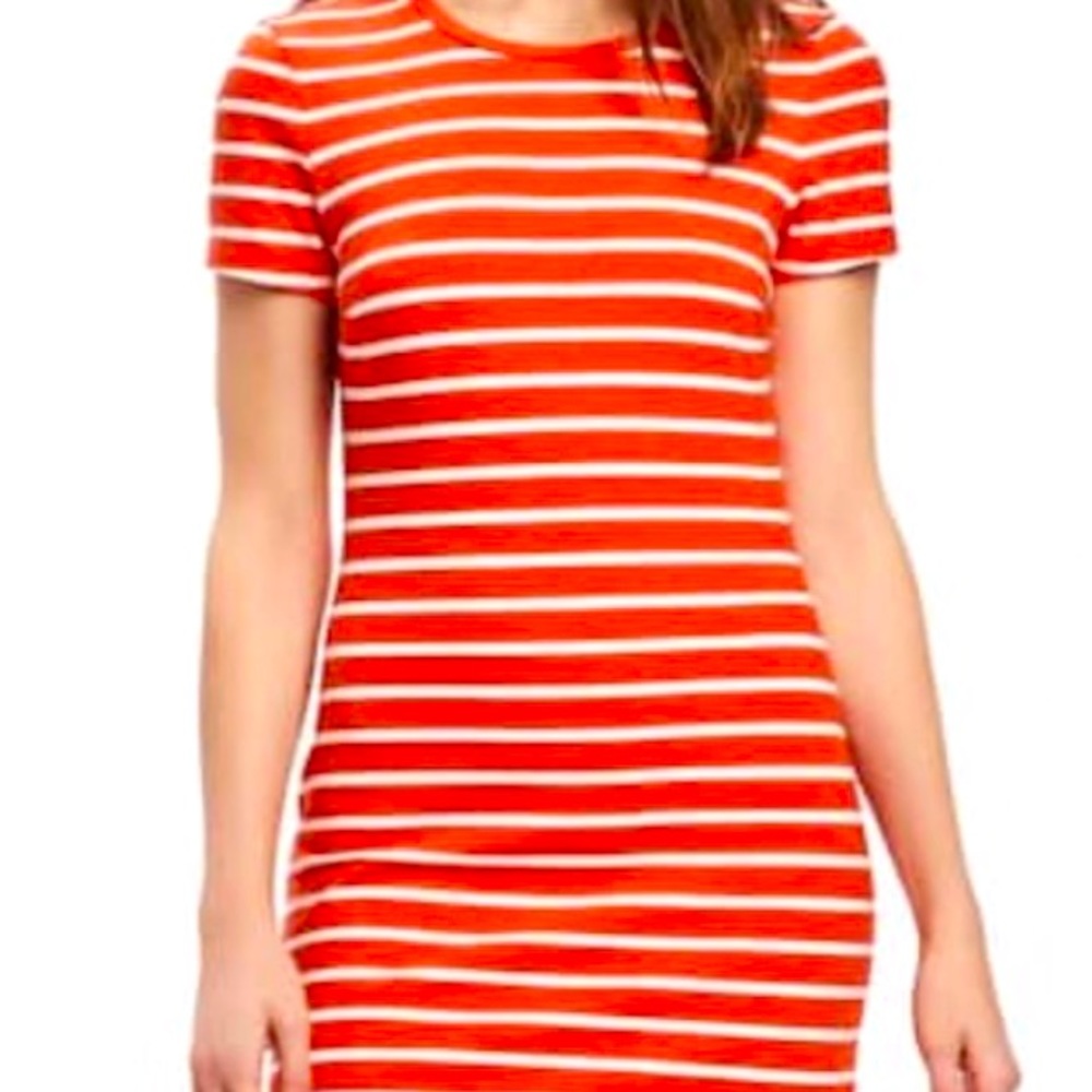 Old Navy | Orange and White Striped Dress